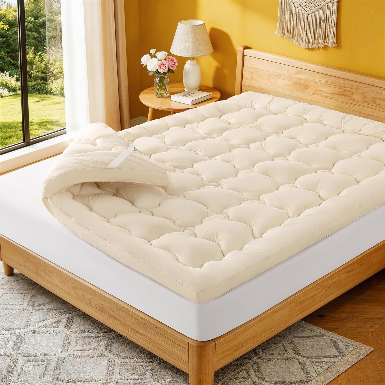 Luxury 60% Organic Wool + 40% Organic Cotton Mattress Topper King(78″x80″)