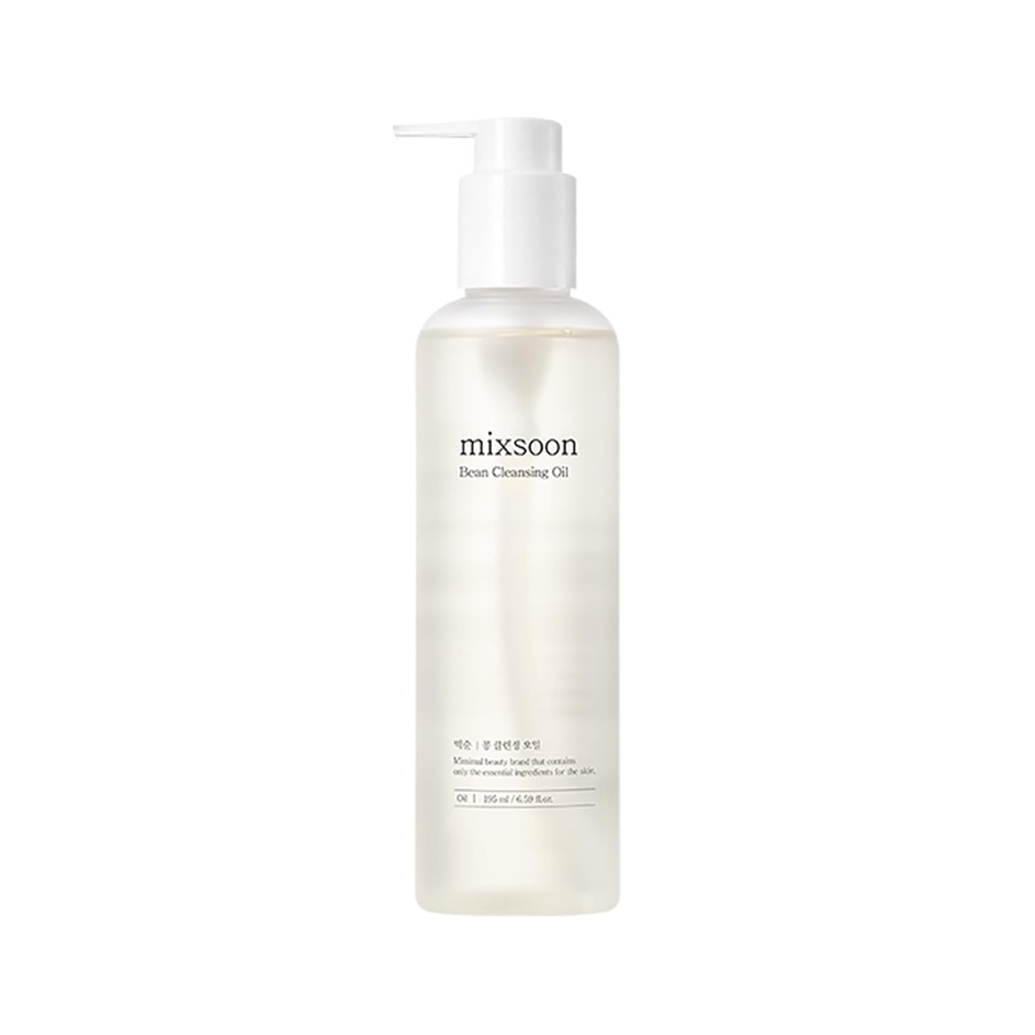 mixsoon Bean Cleansing Oil – Lightweight Oil Deep Cleansing and Makeup Blackhead Remover, Fermented Bean, Hydrating and Balancing for Smooth Skin 195ml / 6.59 fl.oz. Korean Glass Skin Care