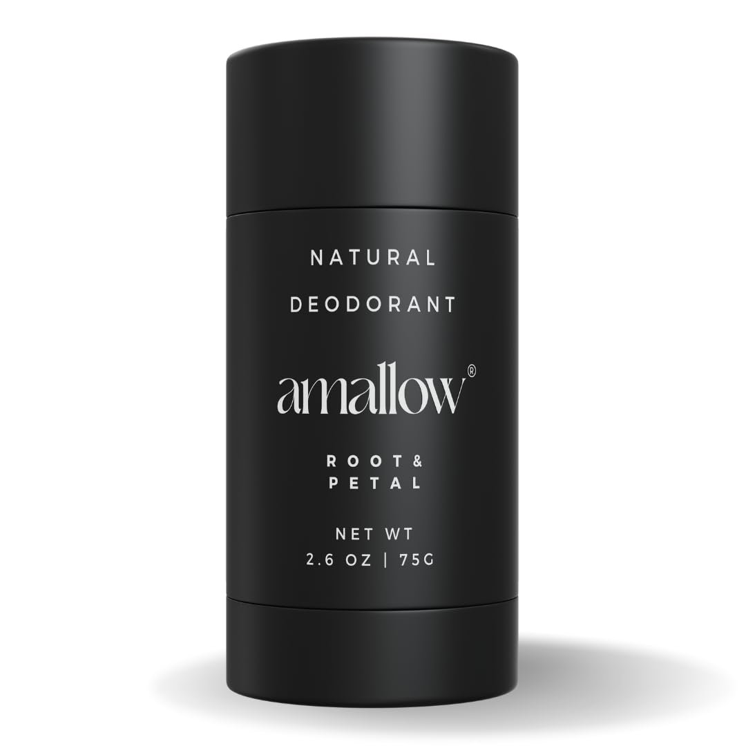 Amallow – Natural Deodorant – Aluminum Salt-Free, Tallow-Based, Baking Soda-Free, with Magnesium & Zinc – Long-Lasting Odor Protection – Handcrafted in the USA – 2.6 oz (Root & Petal)
