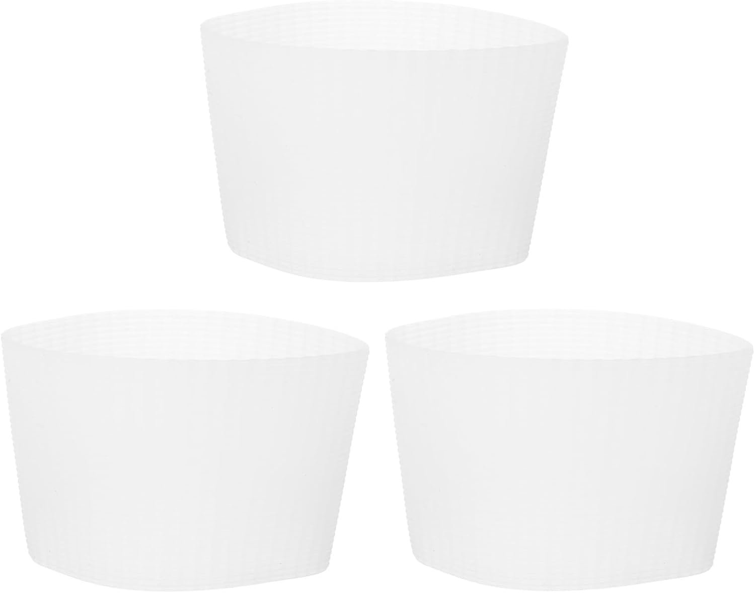 uxcell 3Pcs Coffee Cup Sleeve Silicone Non-slip Glass Water Bottle Mug