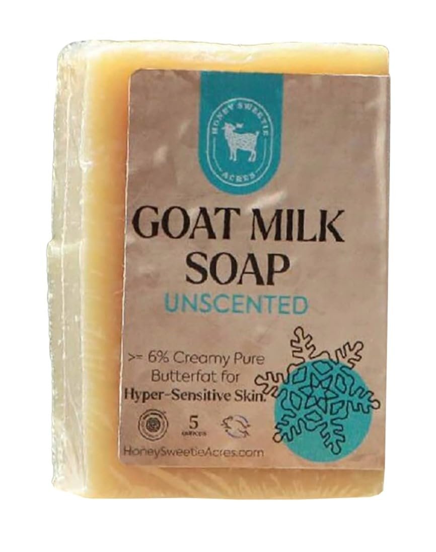 Honey Sweetie Acres Unscented Goat Milk Soap, 5 oz Bar