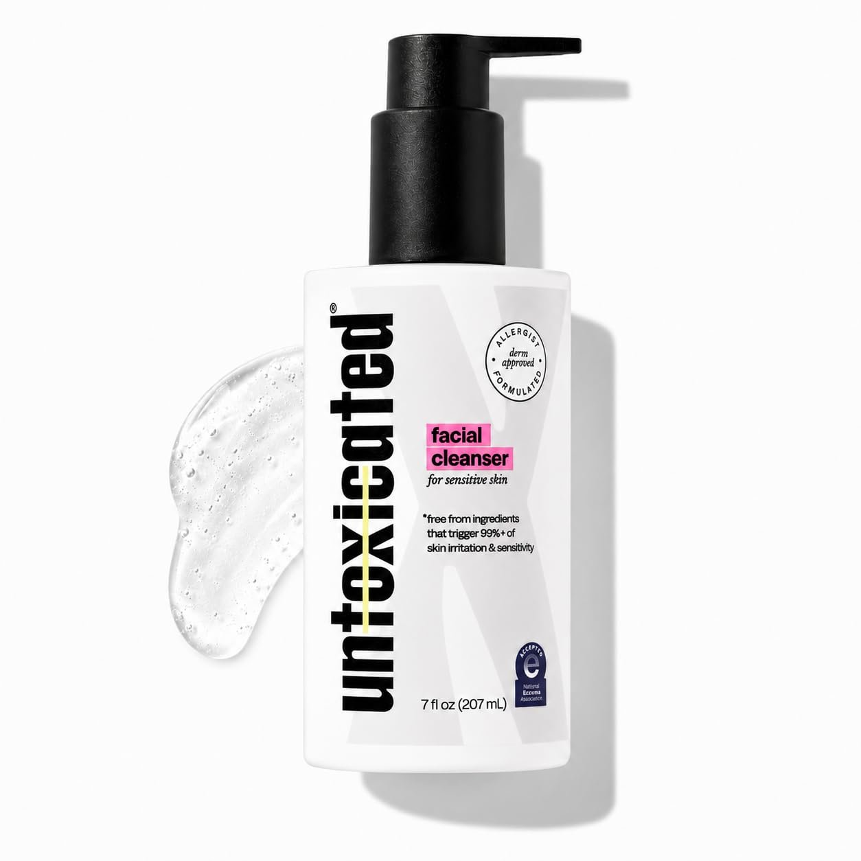 Untoxicated Face Wash – Gentle & Hydrating Face Cleanser for Sensitive Skin – Ceramides, Hyaluronic Acid & Glycerin – No Common Irritants – Non-Foaming – Soap Free – Fragrance Free – 7 Ounce