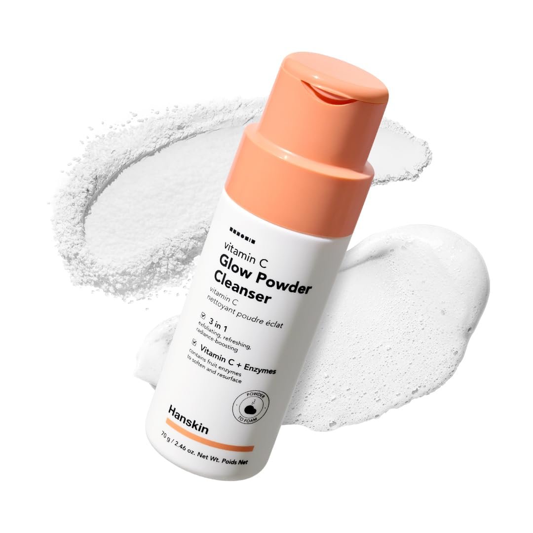 Hanskin Vitamin C Glow Powder Cleanser, Enzyme Powder Face Wash, 2.36 fl oz