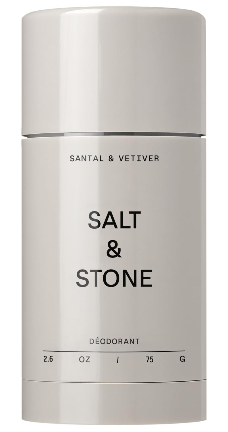 Salt & Stone Aluminum-Free Deodorant, Women & Men Santal & Vetiver 2.6 oz