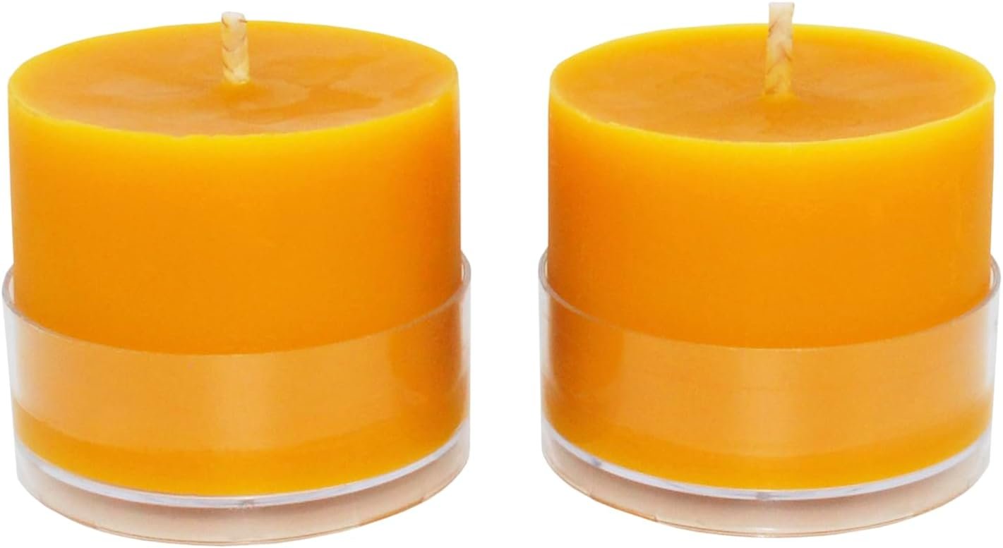 Pure Canadian Beeswax Pillar Candle – MidiPillar – Canadian Hive – Cotton Wicks – Meditation and Home Decor, Organic, No-Drip, Smoke-Less, Dye-Free