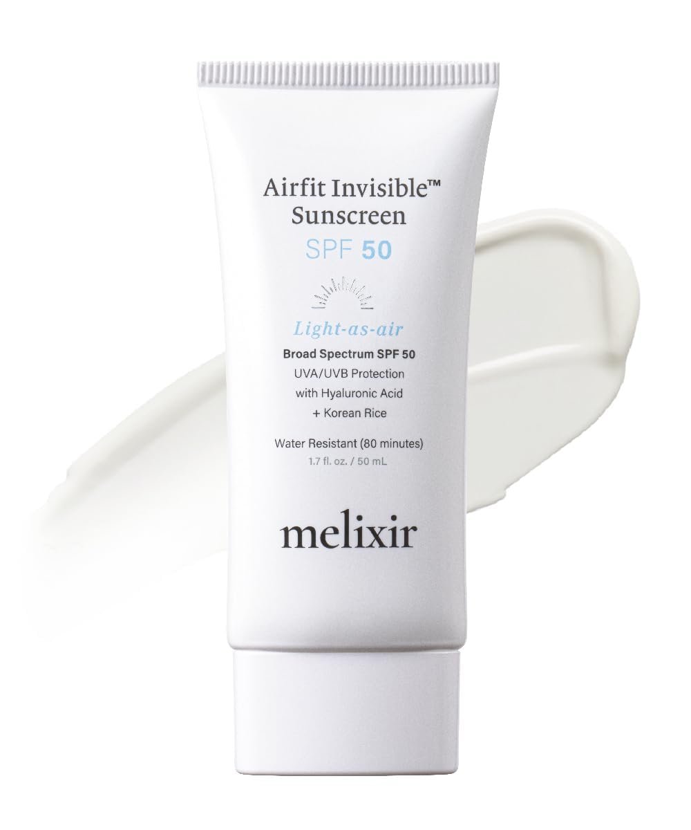 Melixir Airfit Invisible Korean Sunscreen SPF 50 for Face, No White Cast