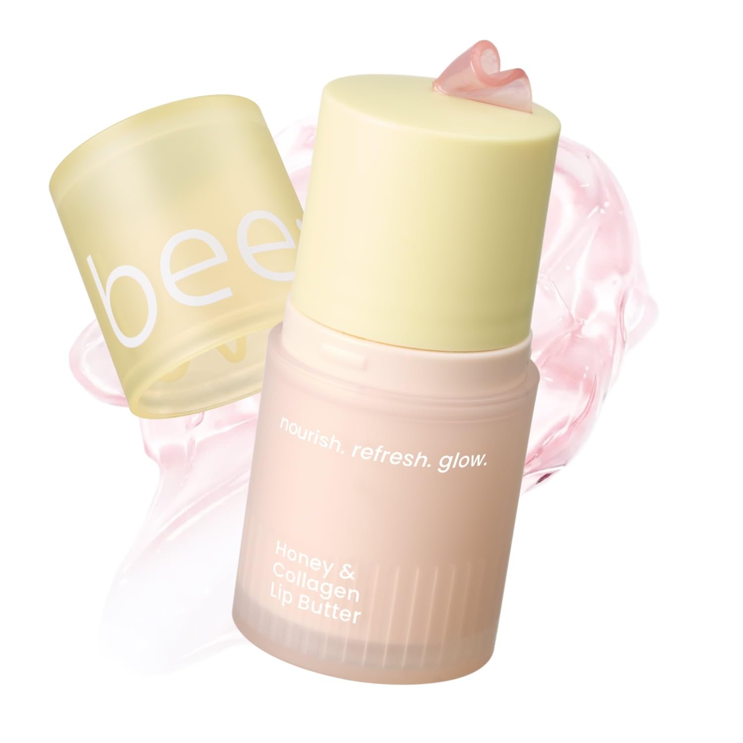 Honey & Collagen Lip Butter, Hydrating Lip Treatment, Overnight Lip Mask, Moisturizing Lip Balm with Jojoba Oil & Squalane, Lip Care, Korean Skin Care (0.45 oz)