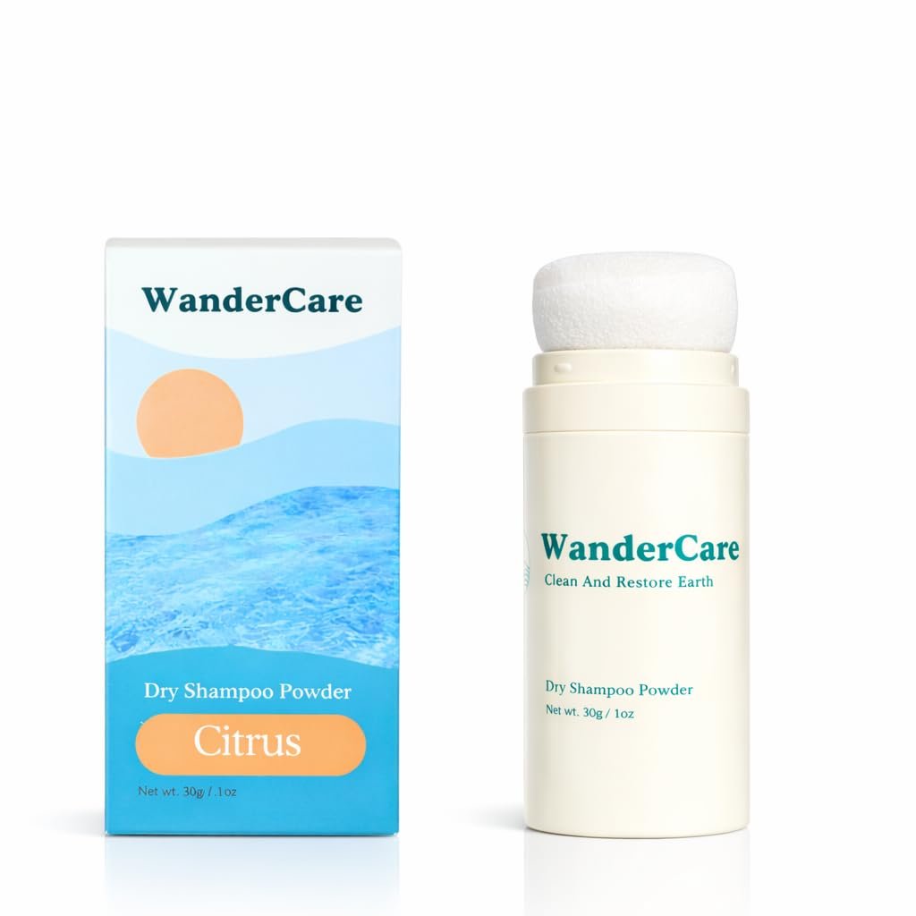 Dry Shampoo Powder | Non-aerosol | Volumize & Instantly Refresh | 400+ Uses | Travel-friendly | All Hair | Sunny Citrus