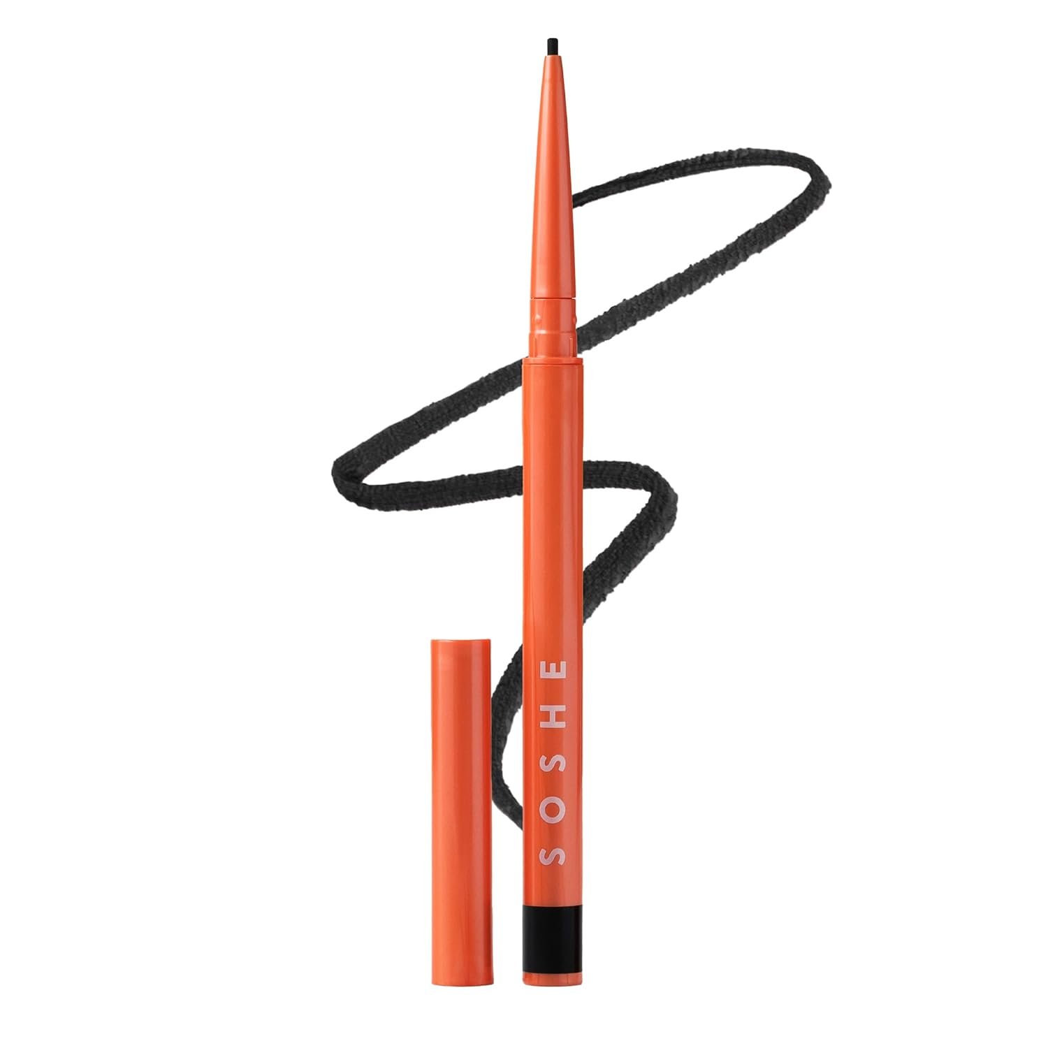 SOSHE Beauty – Waterproof Precision Eyeliner | 1.5mm Smudge-Proof Gel Liner | Easy Refills | Cruelty-Free, Certified Plastic Negative (Checkmate – True Black)