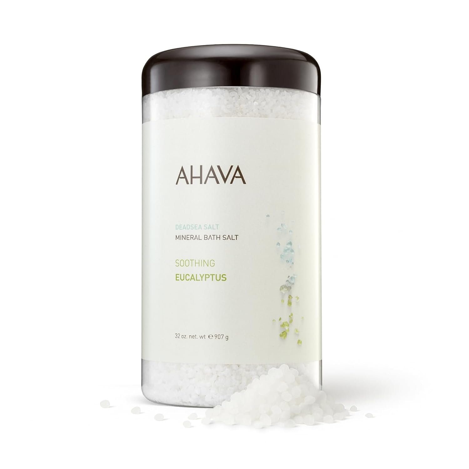 AHAVA Dead Sea Mineral Bath Salt- Intense Relaxation for Body & Mind, Elevates Moisture, Softens & Eases Sore Muscles, Enriched by Exclusive Dead Sea Salt & Osmoter blend, 32 oz