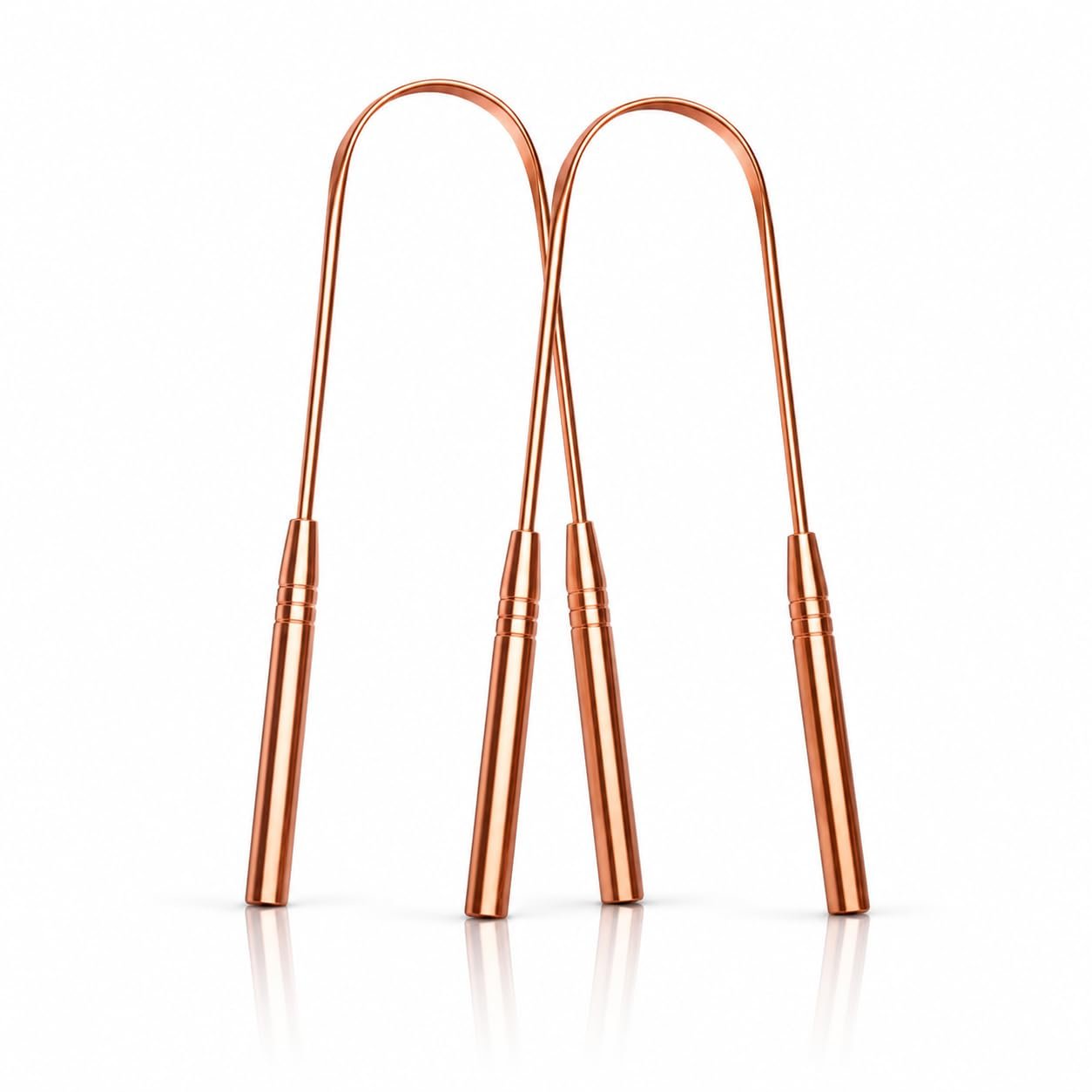 Pure Copper Tongue Scraper 2 Pack – Tongue Cleaner for Adults, Metal Tongue Scraper for Fresh Breath, Oral Care Cleaner