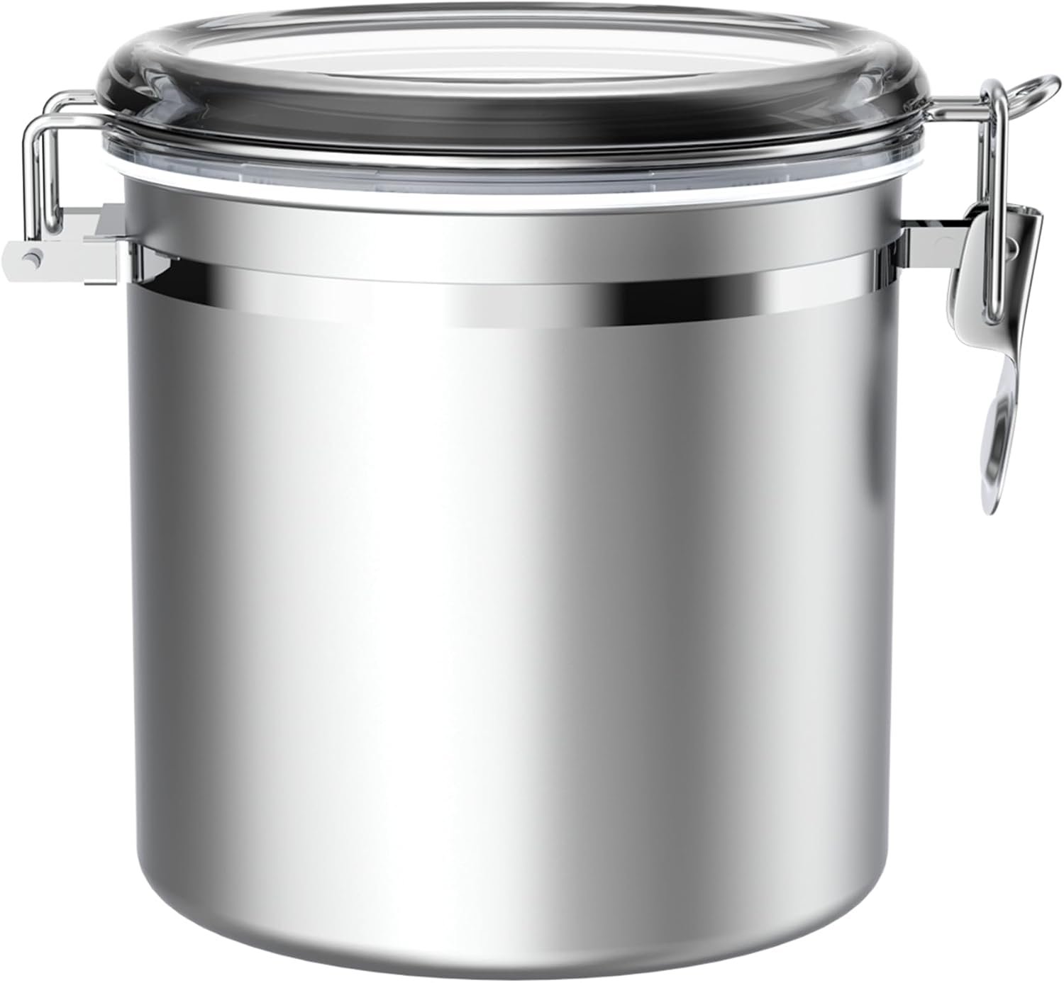 ENLOY 165oz Stainless Steel Airtight Canister for Kitchen with Clear Lid