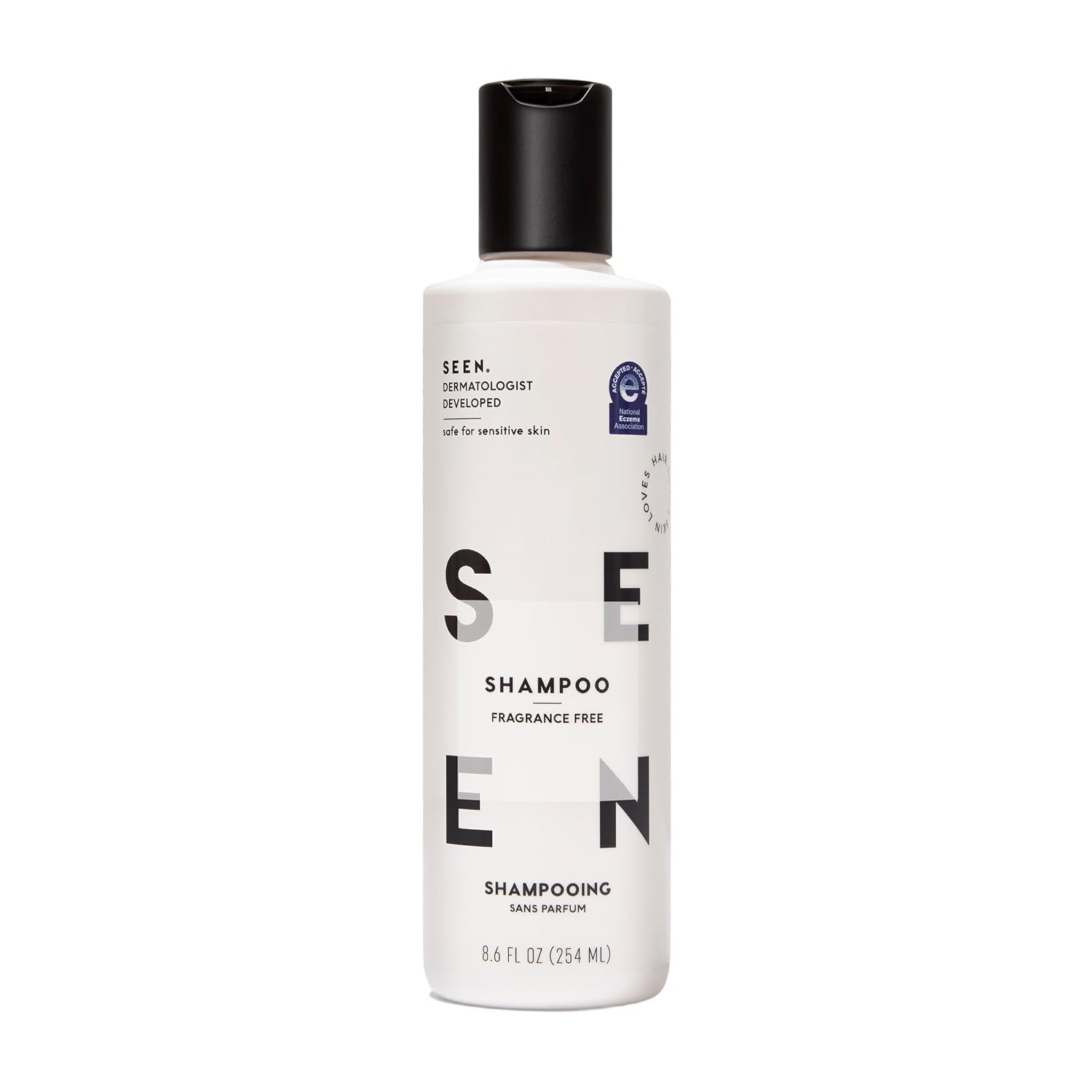 SEEN Shampoo, Fragrance Free – Non-Comedogenic Hair Shampoo- Dermatologist-Developed – Safe for Sensitive, Eczema & Acne Prone Skin