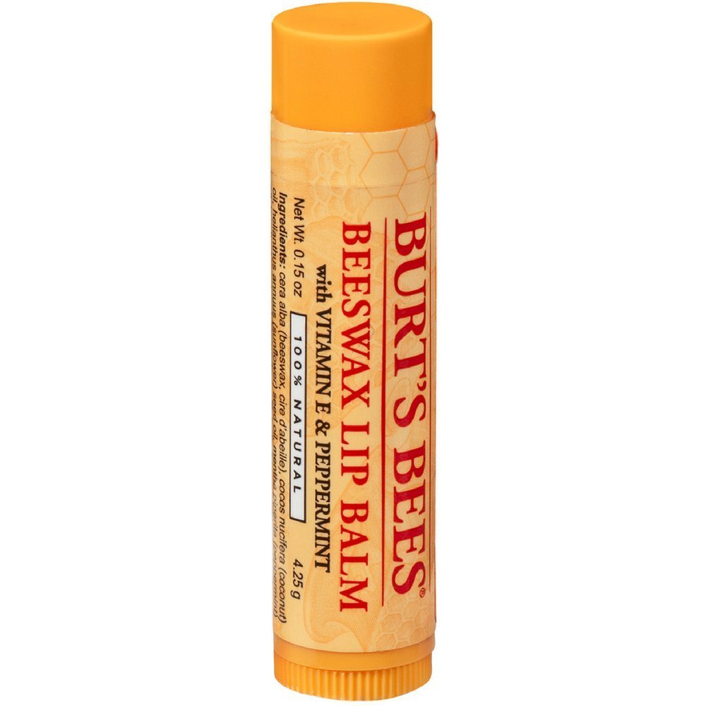 Burt’s Bees Beeswax Lip Balm with Vitamin E & Peppermint 0.15 oz (Pack of 6)