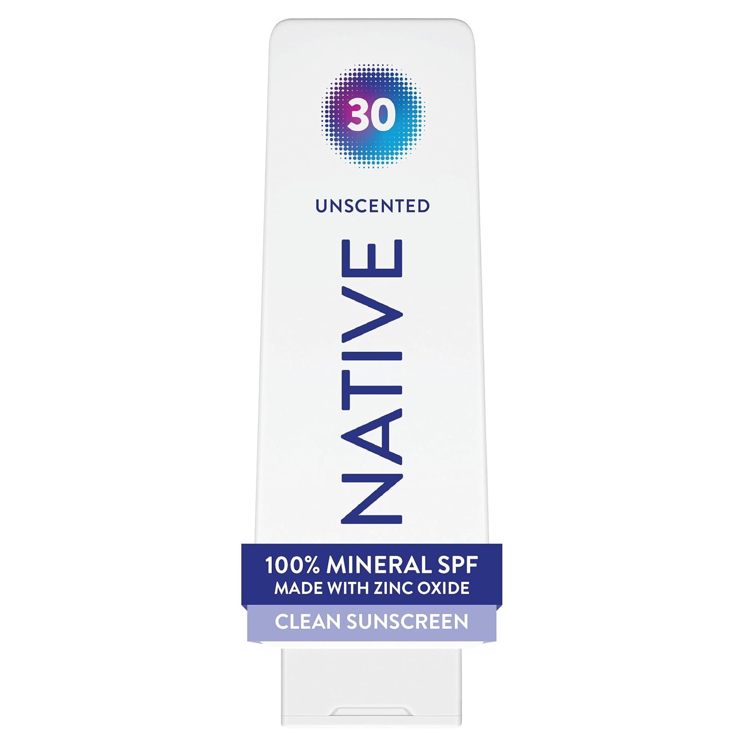 Native Sunscreen Lotion SPF 30 for Face & Body, Unscented, 7 fl oz