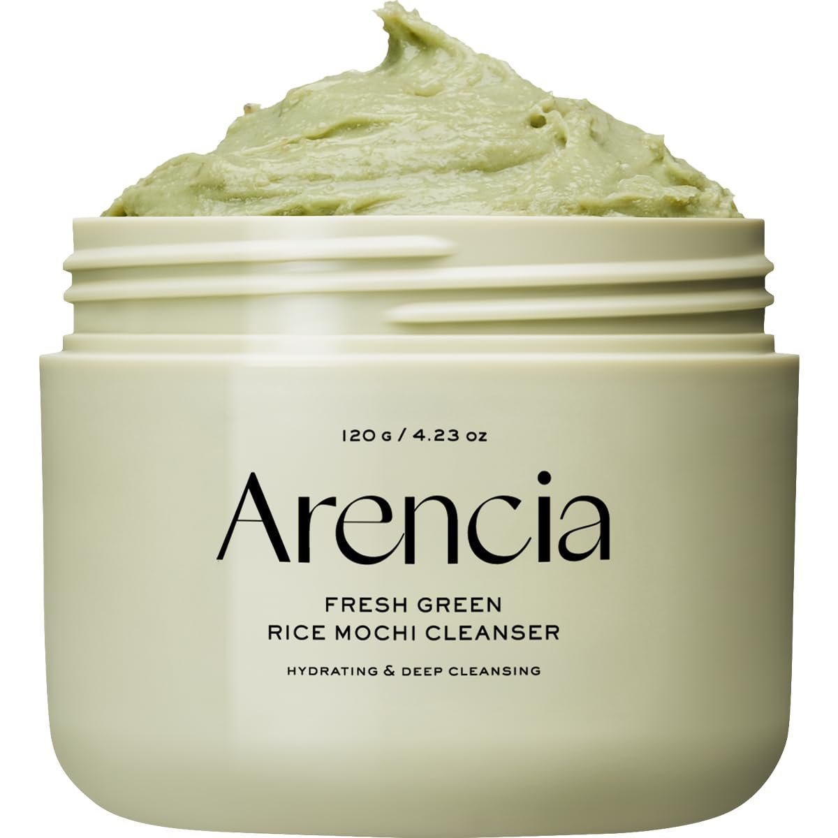 Arencia Korean Rice Mochi Face Cleanser – Face Wash, Gentle Scrub All in One for Deep Cleansing, Moisturizing, Pore Minimizing with Rice Water & Green Tea (4.23oz)