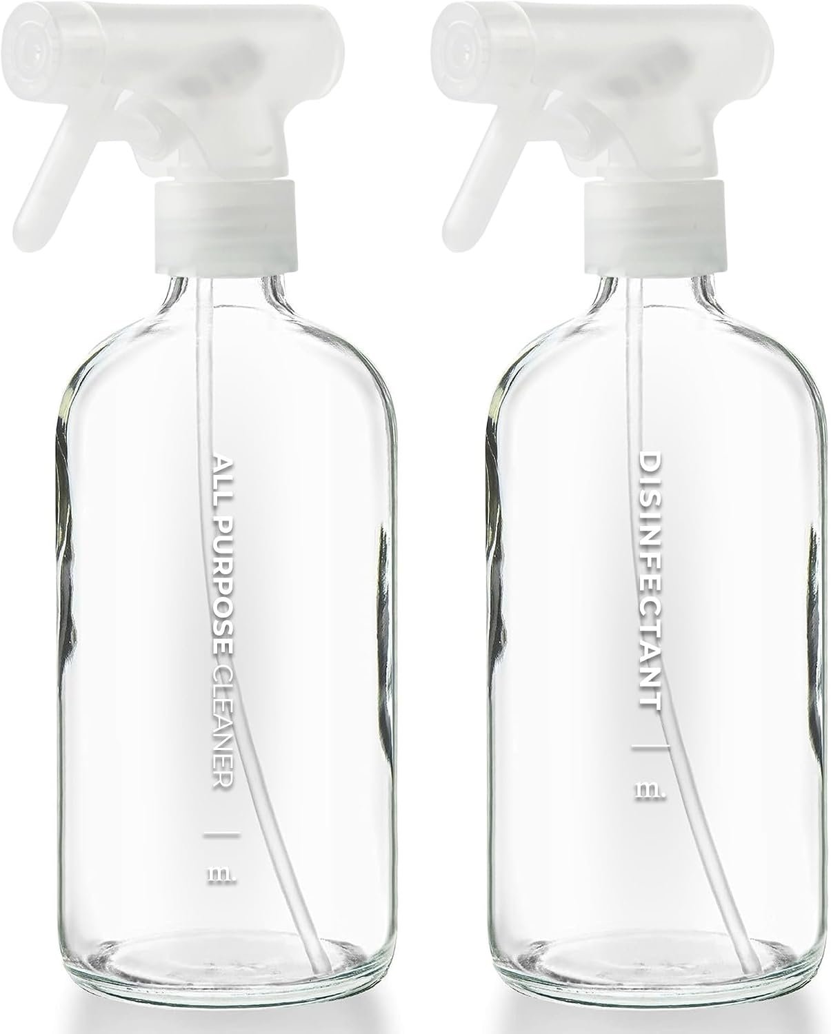 MaisoNovo Clear Glass Spray Bottle for Plants | 16.9 Oz, Pack of 2
