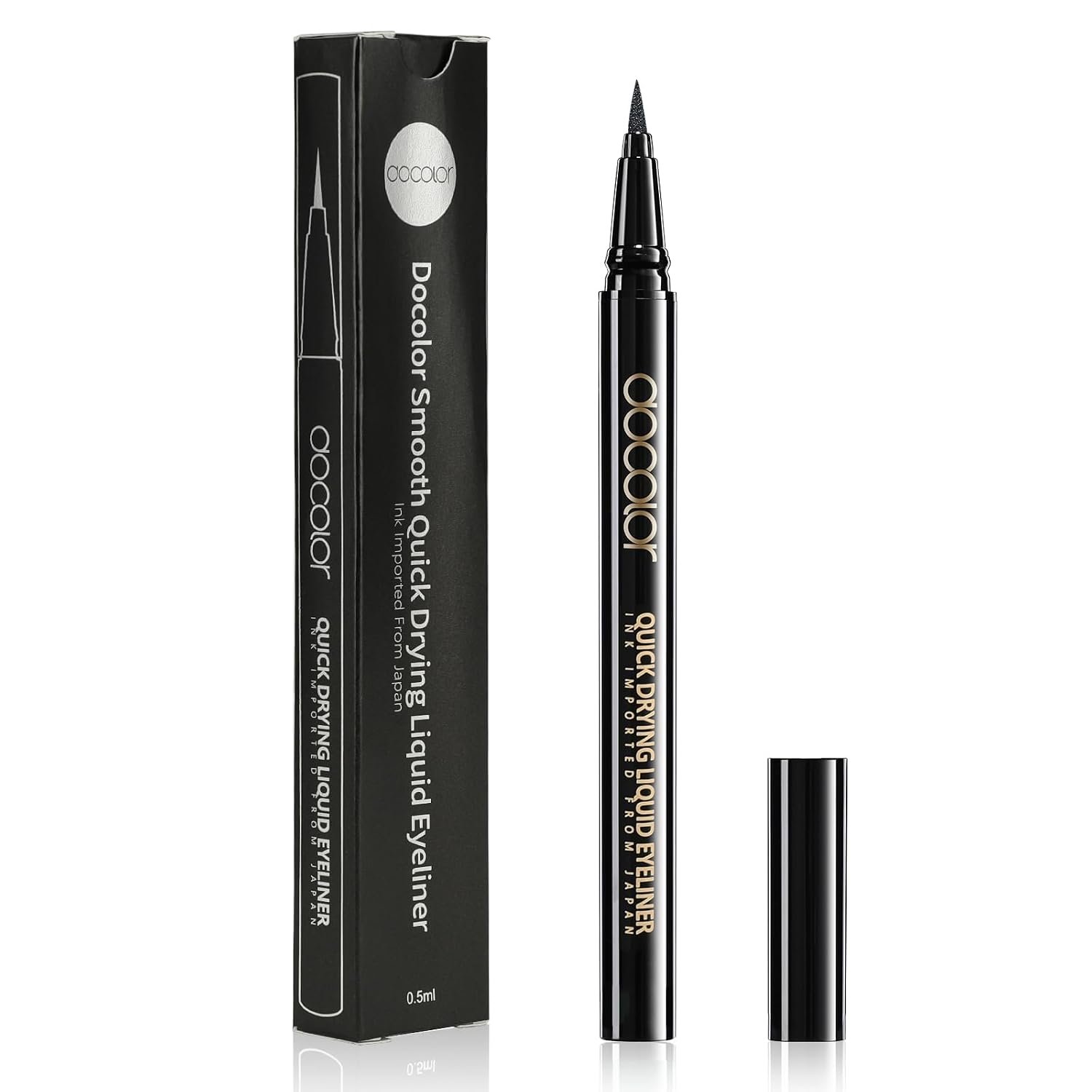 docolor Liquid Eyeliner, Black Eyeliner Pen, Waterproof Eye liner – 1 Pack