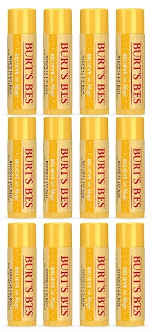 Burt’s Bees Wintertime “Believe in Magic” Original Beeswax w/Vitamin E & Peppermint Lip Balm .15oz – 12 Count