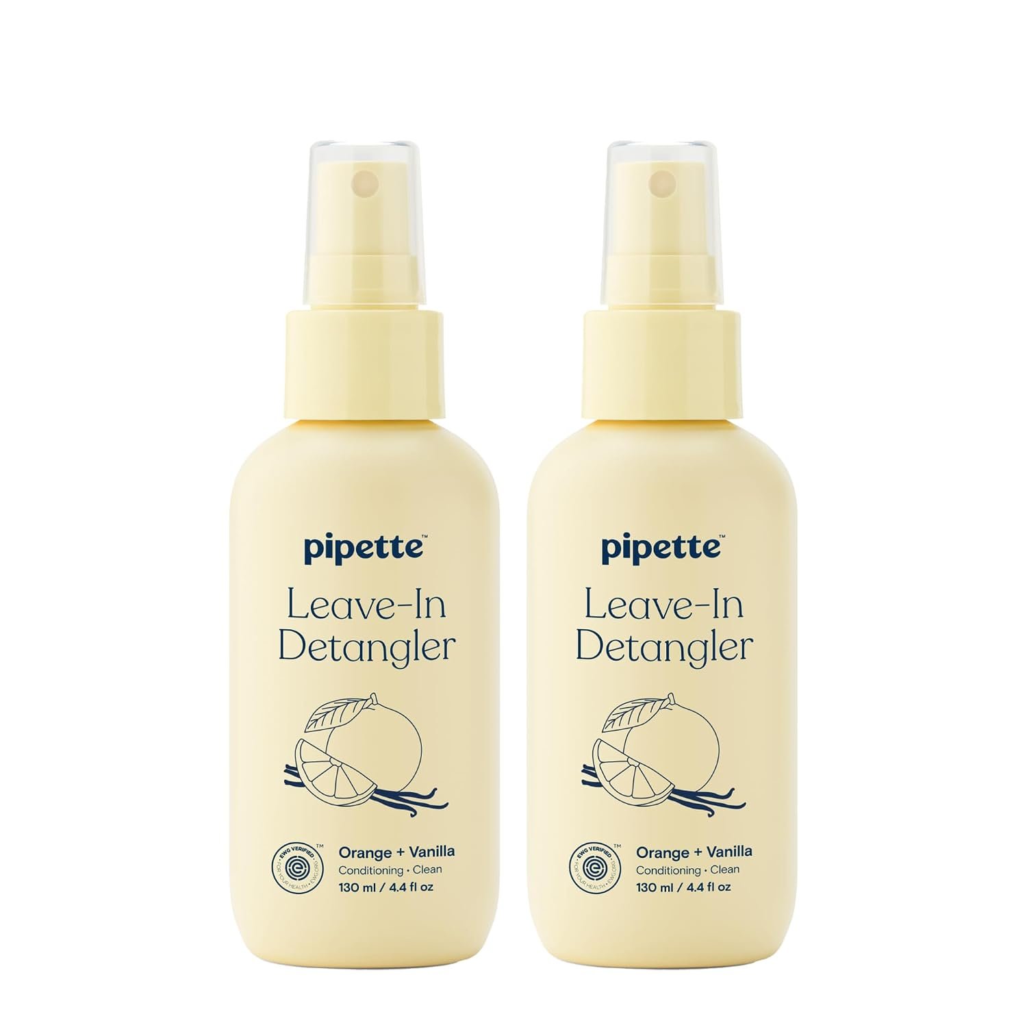 Pipette Leave-In Hair Detangler Spray for Kids, 4.4 Fl Oz (Pack of 2)