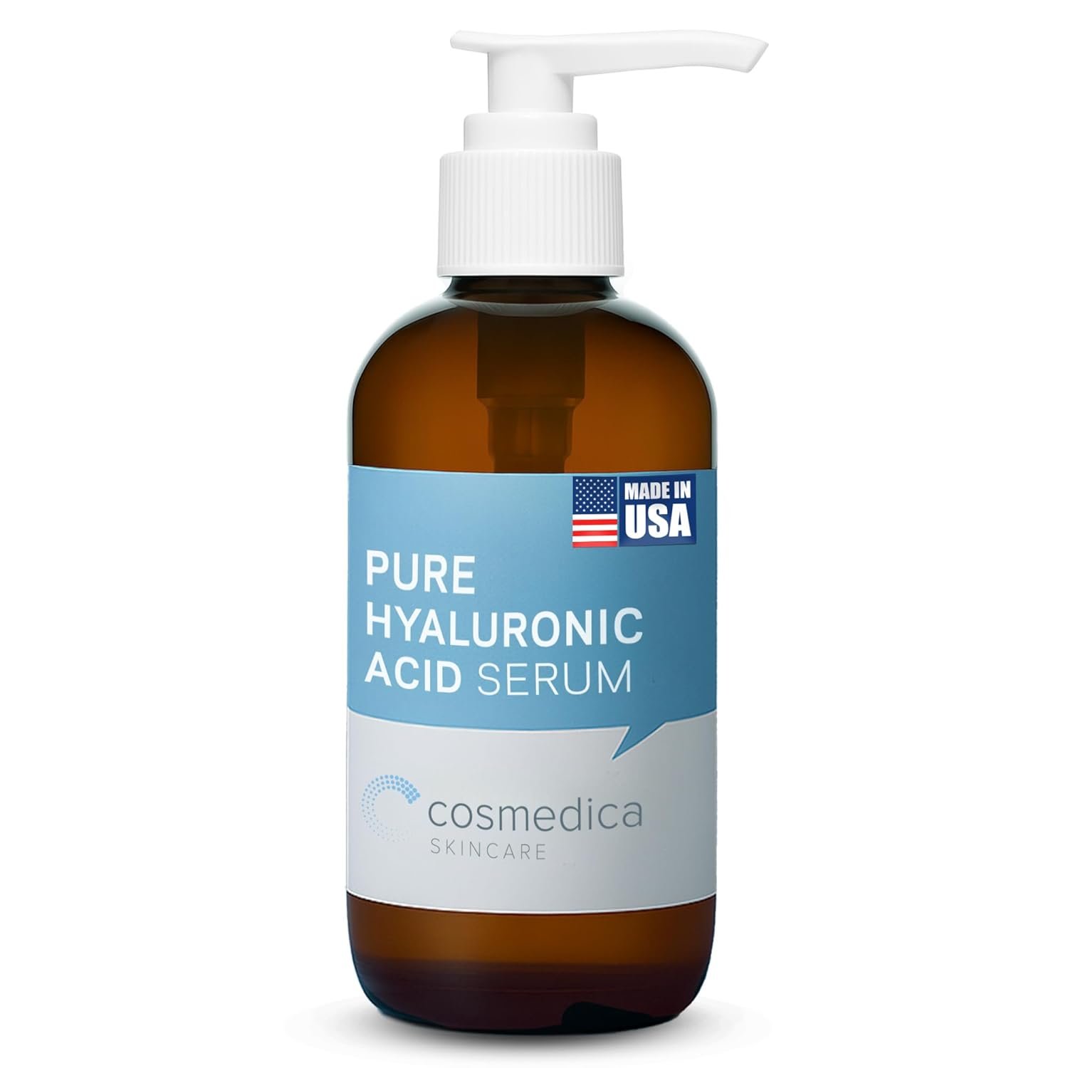 Cosmedica Pure Hyaluronic Acid Face Serum, Anti-Aging Intense Hydration 8oz