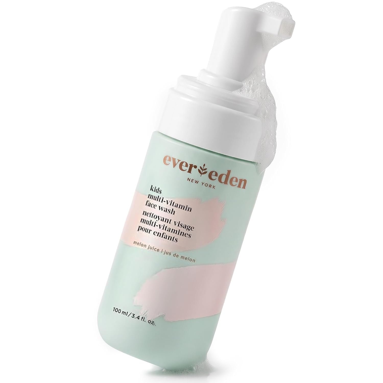 Evereden Kids Multi-Vitamin Face Wash, Dermatologist-Tested, Vegan, Melon