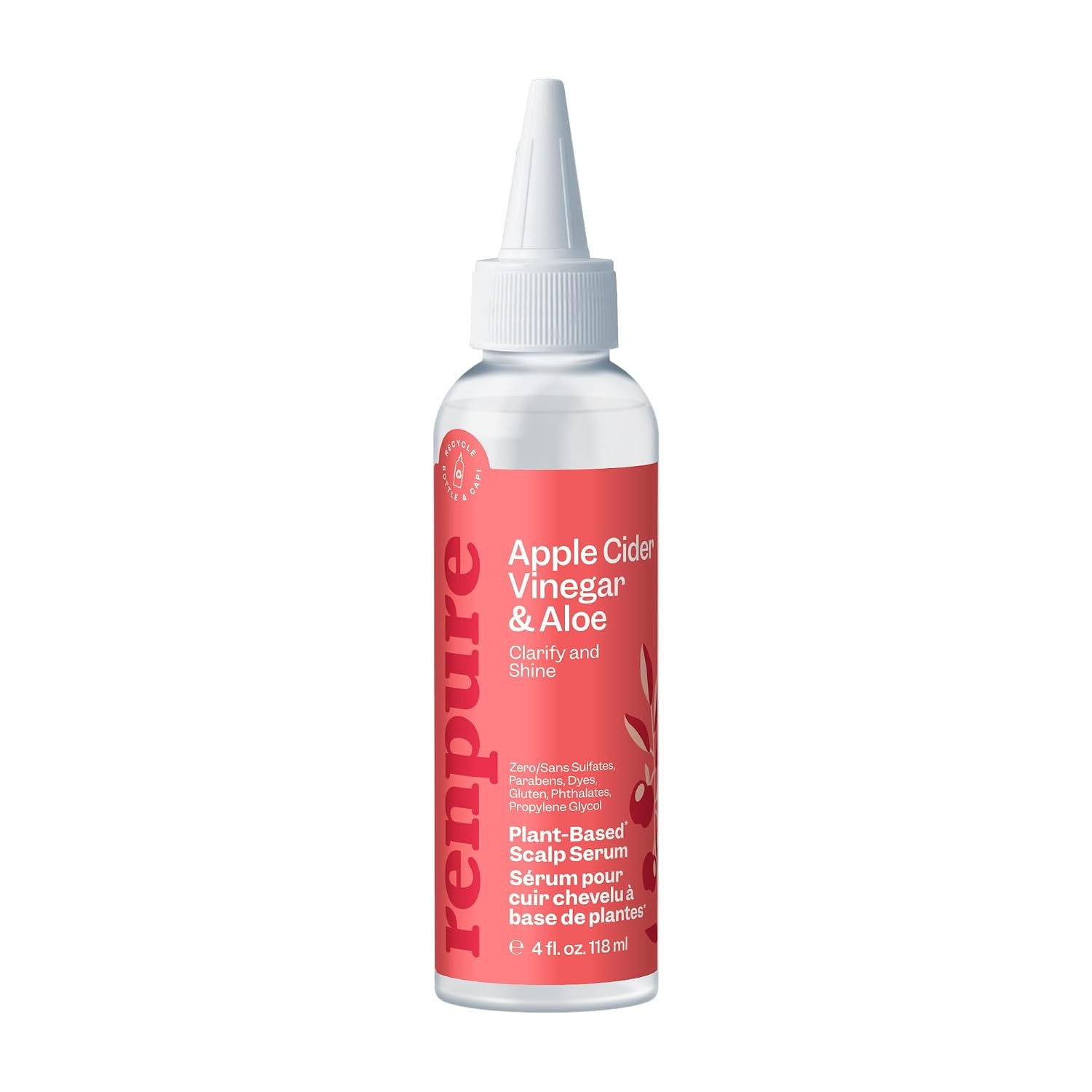 RENPURE Plant Based* Apple Cider Vinegar Scalp Serum for Dull Hair, 4oz