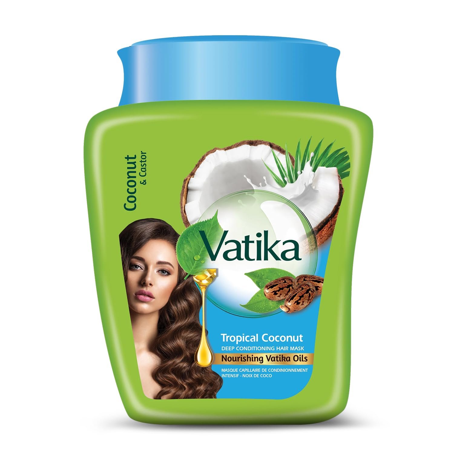 Vatika Naturals Hot Oil Hair Mask for Dry Hair – 500ml, Coconut