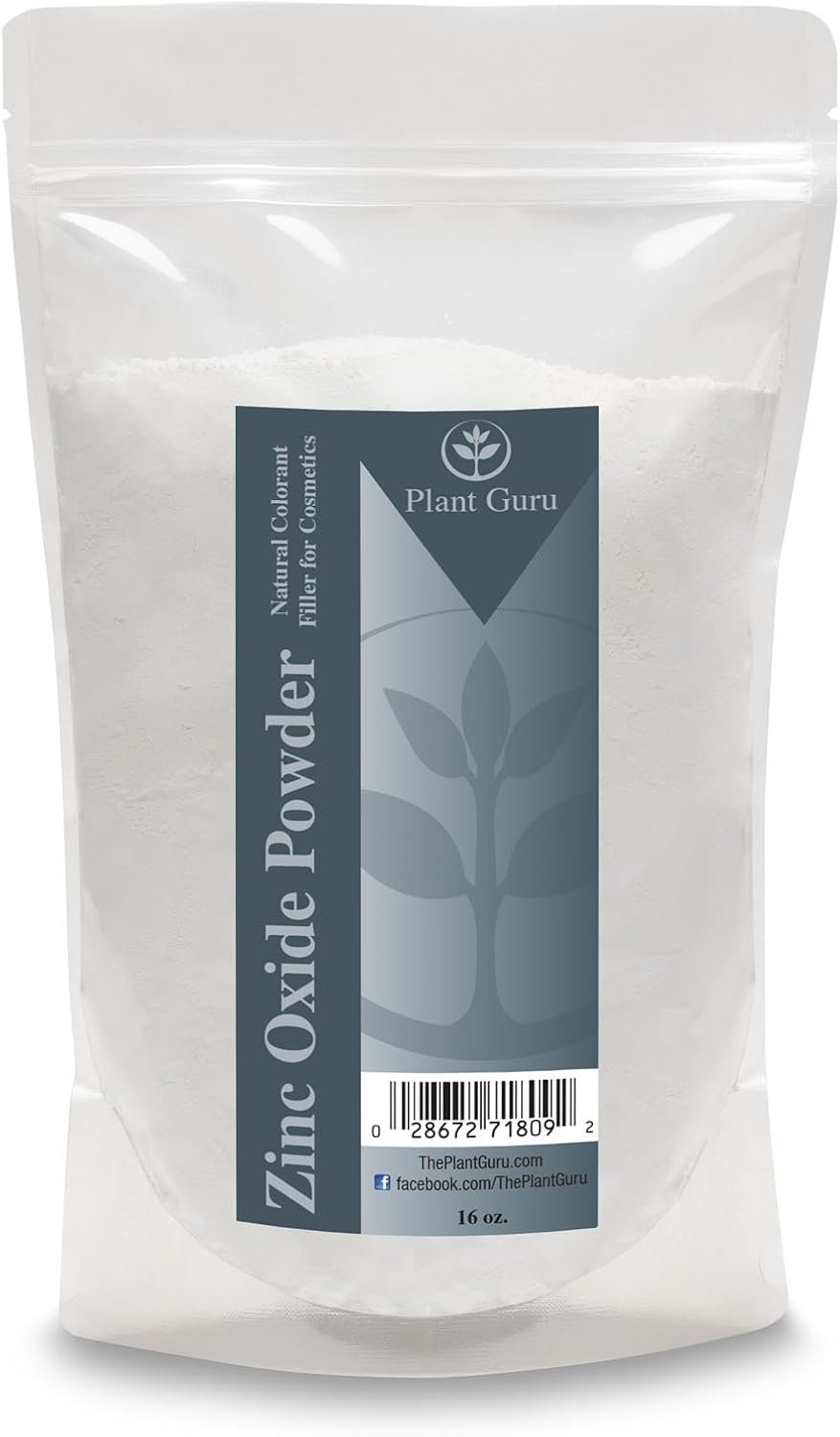 Zinc Oxide Powder 1 lb. Non-Nano, Uncoated, 100% Pure USP Pharmaceutical Grade. Great for DYI Soap Making, Sunscreen, Sunblock, Deodorant, Baby Diaper Rash Ointment and Acne Cream.