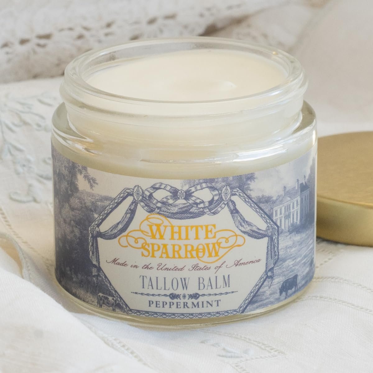 Organic Grass Fed Tallow Balm – (Peppermint) Organic Tallow from Grass Fed Cows & All Organic Ingredients. For Face and Body. (2.0 oz)…