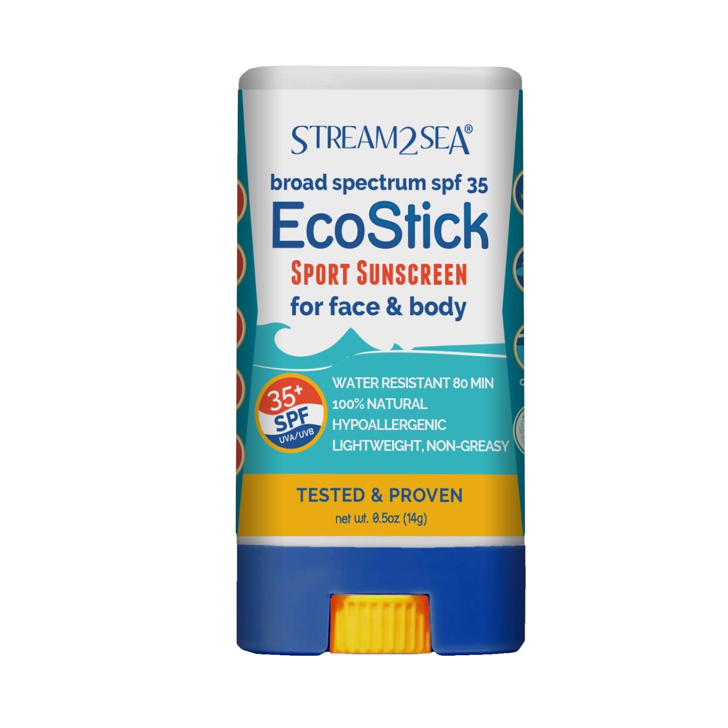 STREAM 2 SEA EcoStick SPF 35 Mineral Sunscreen Reef Safe Biodegradable