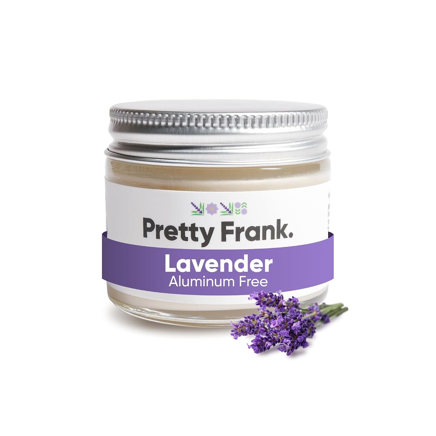Pretty Frank Natural Aluminum-Free Deodorant Paste, Baking Soda, Lavender