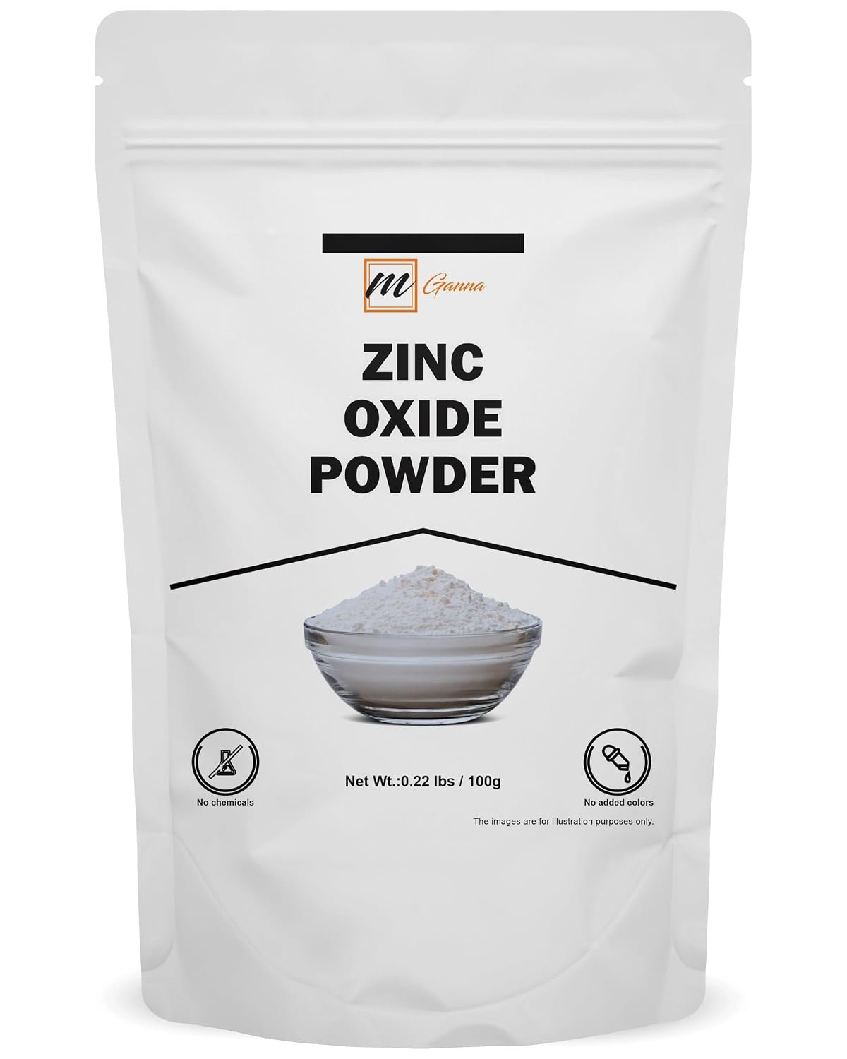 100% Natural Zinc Oxide Powder | Non-Nano Uncoated Particles 0.22 LBS / 100 GMS