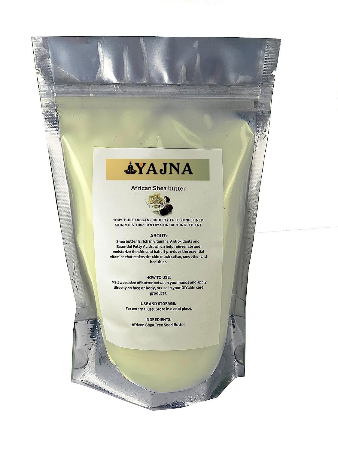 Yajna-Organic-Raw-Shea-Butter-100%-Pure-Natural-Unrefined 4-OZ/115-GM