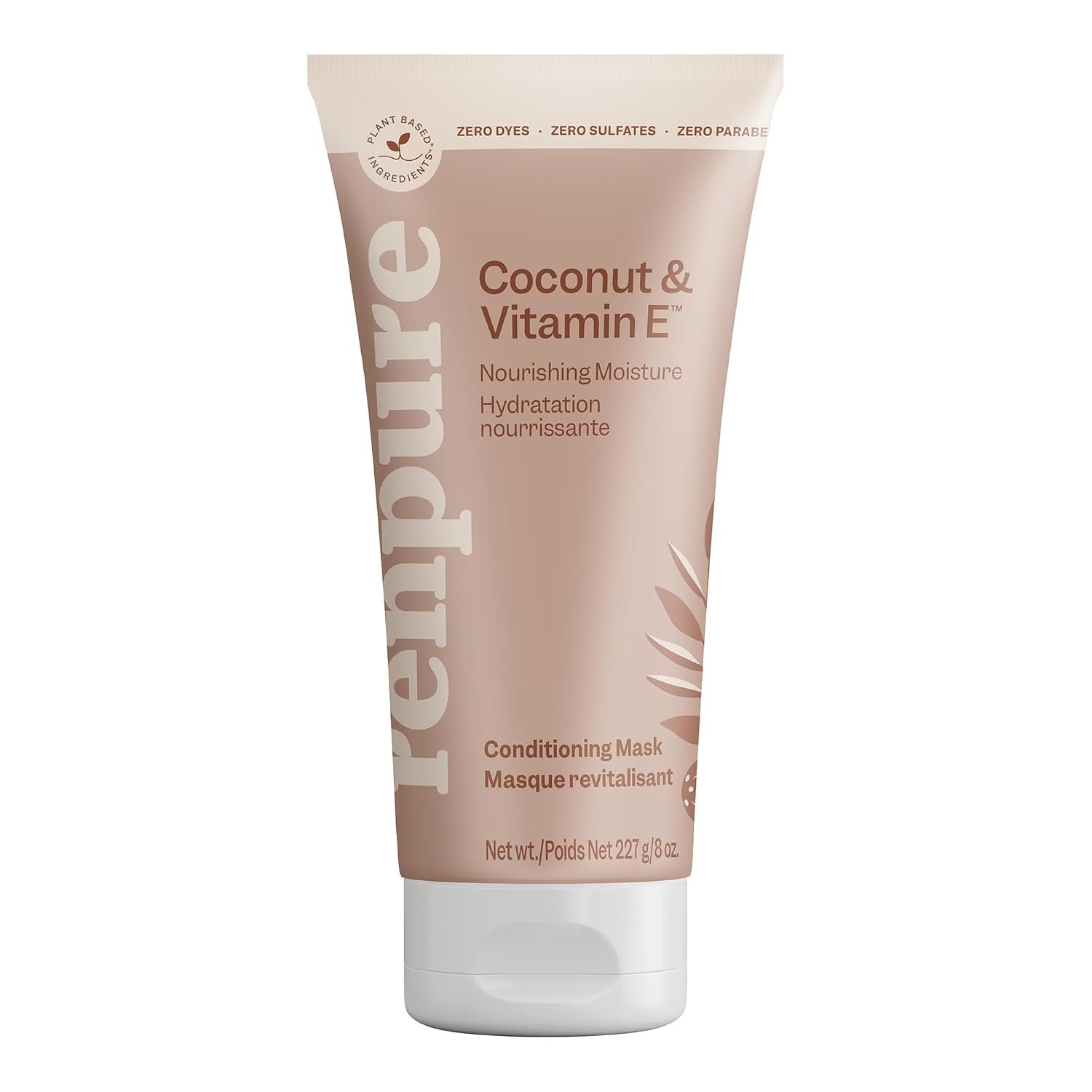 Renpure Coconut & Vitamin E Nourishing Moisture Conditioning Mask – Deep Hydration for Soft, Smooth, Healthy-Looking Hair – Plant-Based, Silicone-Free – For Dry or Damaged Hair – 236 ml