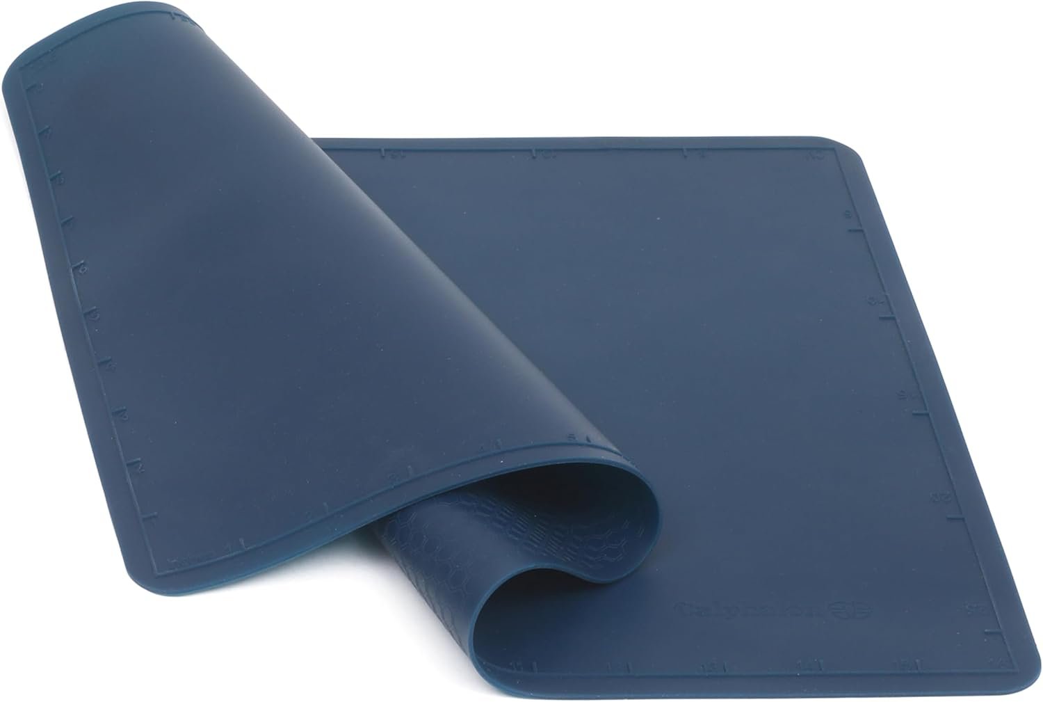 Calphalon Orbit Baking Mat, 16.5 x 11 Inch Silicone Baking Sheet Mat, Nonstick Baking Mat, High-Heat Resistant Non-Slip Countertop Mat for Baking and Dough Rolling, Dishwasher Safe – Navy Blue
