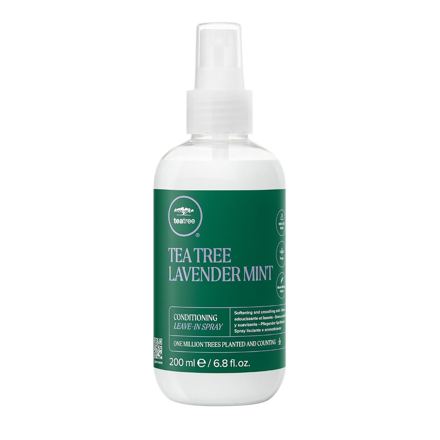 Tea Tree Lavender Mint Conditioning Leave-In Spray, Lightweight Leave-In Conditioner, Softens + Smooths, For Coarse + Dry Hair, 6.8 fl. oz.