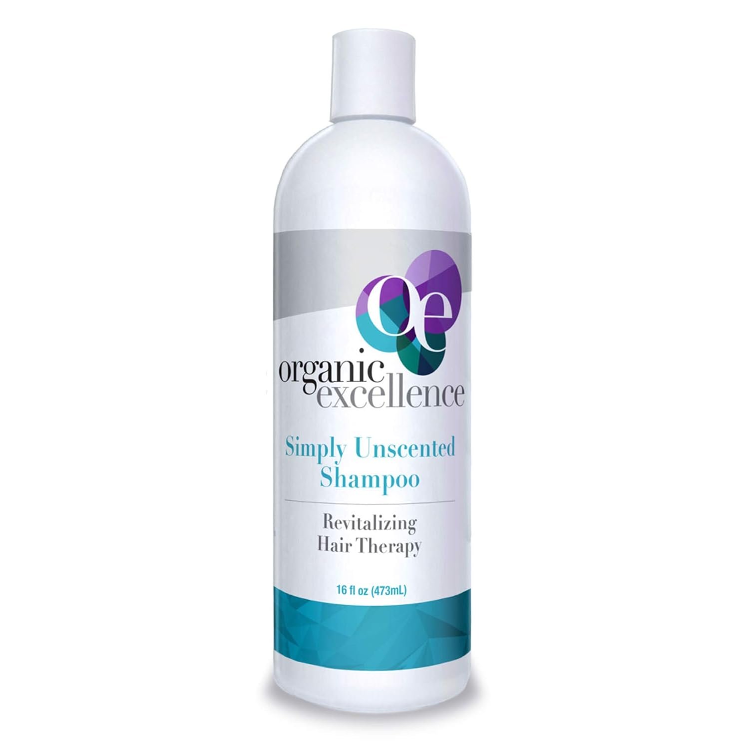 Organic Excellence Simply Unscented Shampoo, Non-toxic, Color-safe 16 oz
