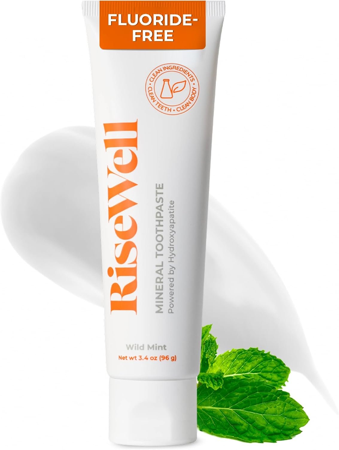 RiseWell Hydroxyapatite Toothpaste Fluoride Free – Wild Mint, 3.4oz