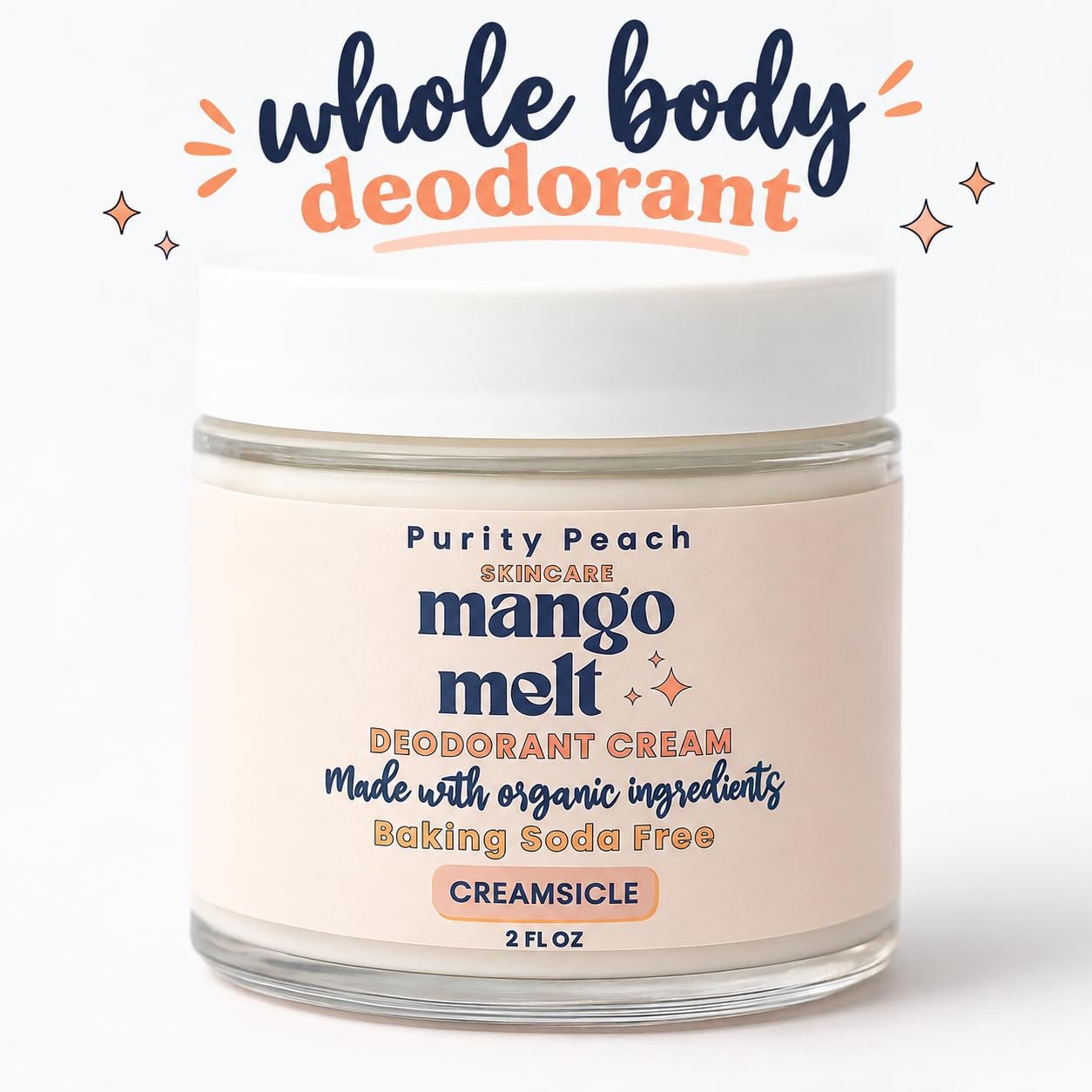 Whole Body Deodorant Cream – Natural Magnesium Deodorant, Aluminum Free, Baking Soda Free, Sensitive Skin