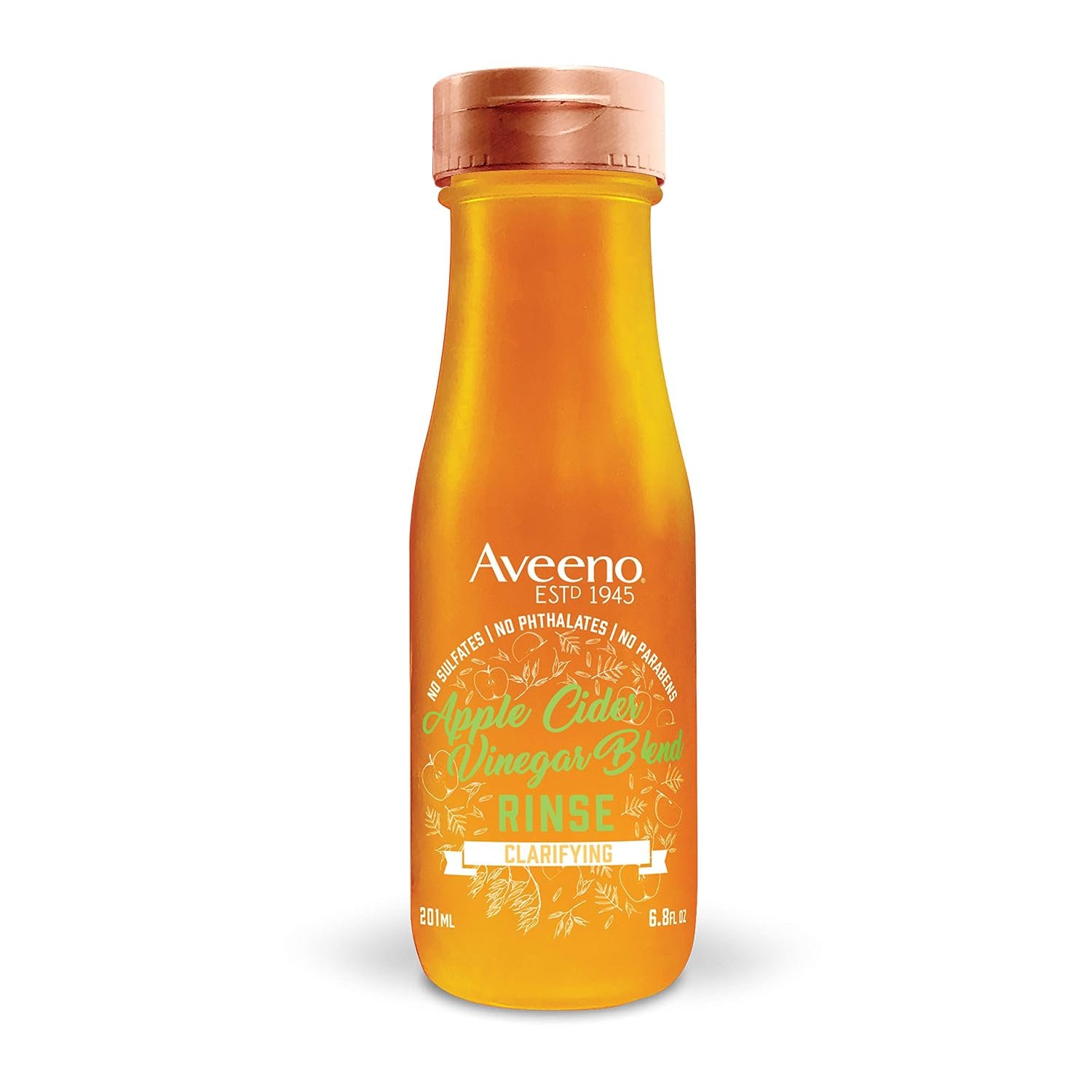 Aveeno Apple Cider Vinegar Clarifying In-Shower Rinse for Balanced, Shiny Hair – Sulfate-Free, pH-Balancing Treatment for Oily or Dull Hair, Paraben & Dye-Free, 6.8 Fl Oz