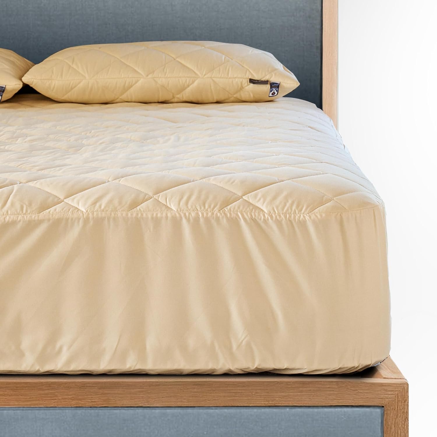 Woolroom Deluxe Washable Wool Mattress Protector Queen Size 100% Natural