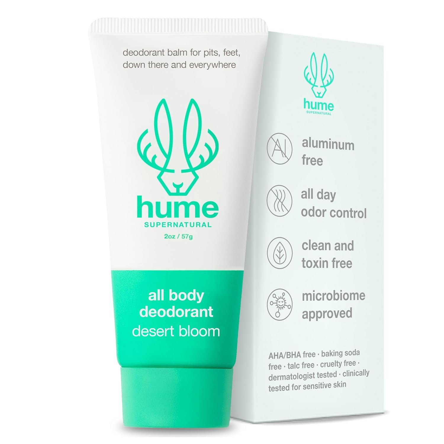 Hume Supernatural Whole Body Deodorant Balm, Desert Bloom, Aluminum Free