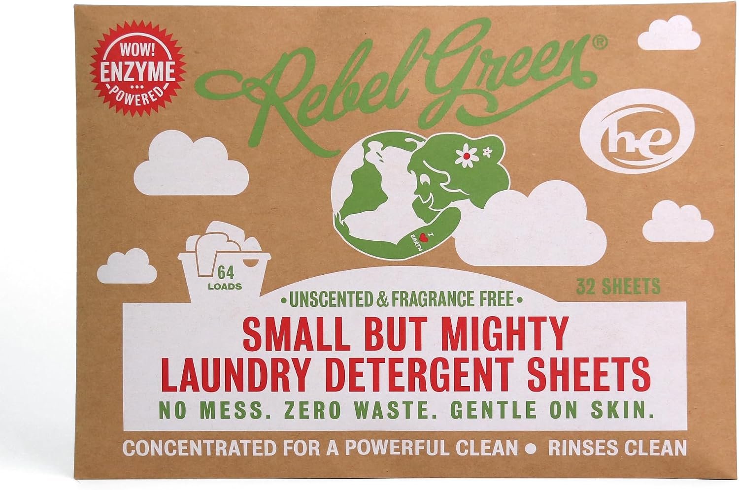 Rebel Green Small But Mighty Laundry Detergent Sheets
