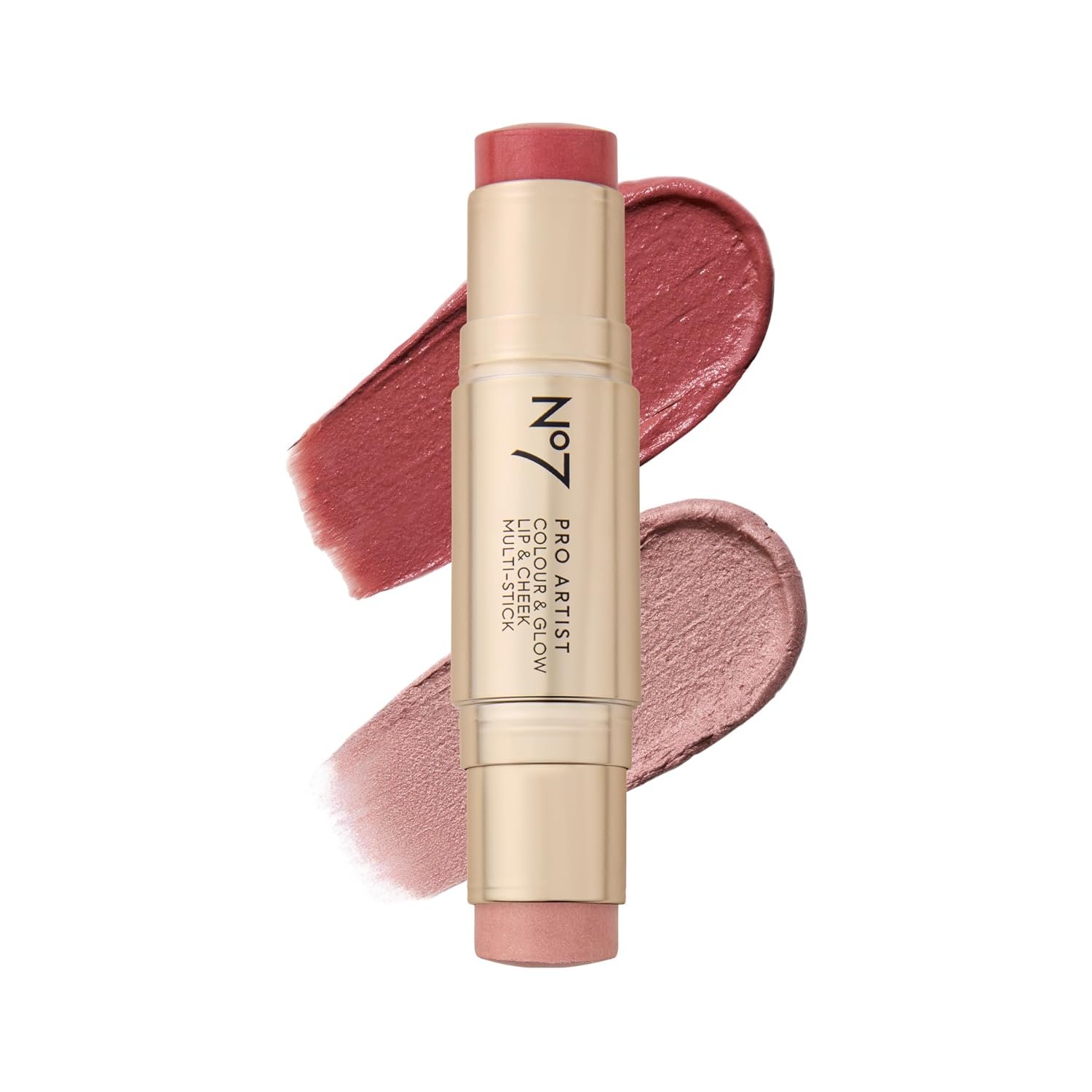 No7 Pro Artist Color & Glow Cream Blush Stick, Peachy Coral/Rose Glow, 10g