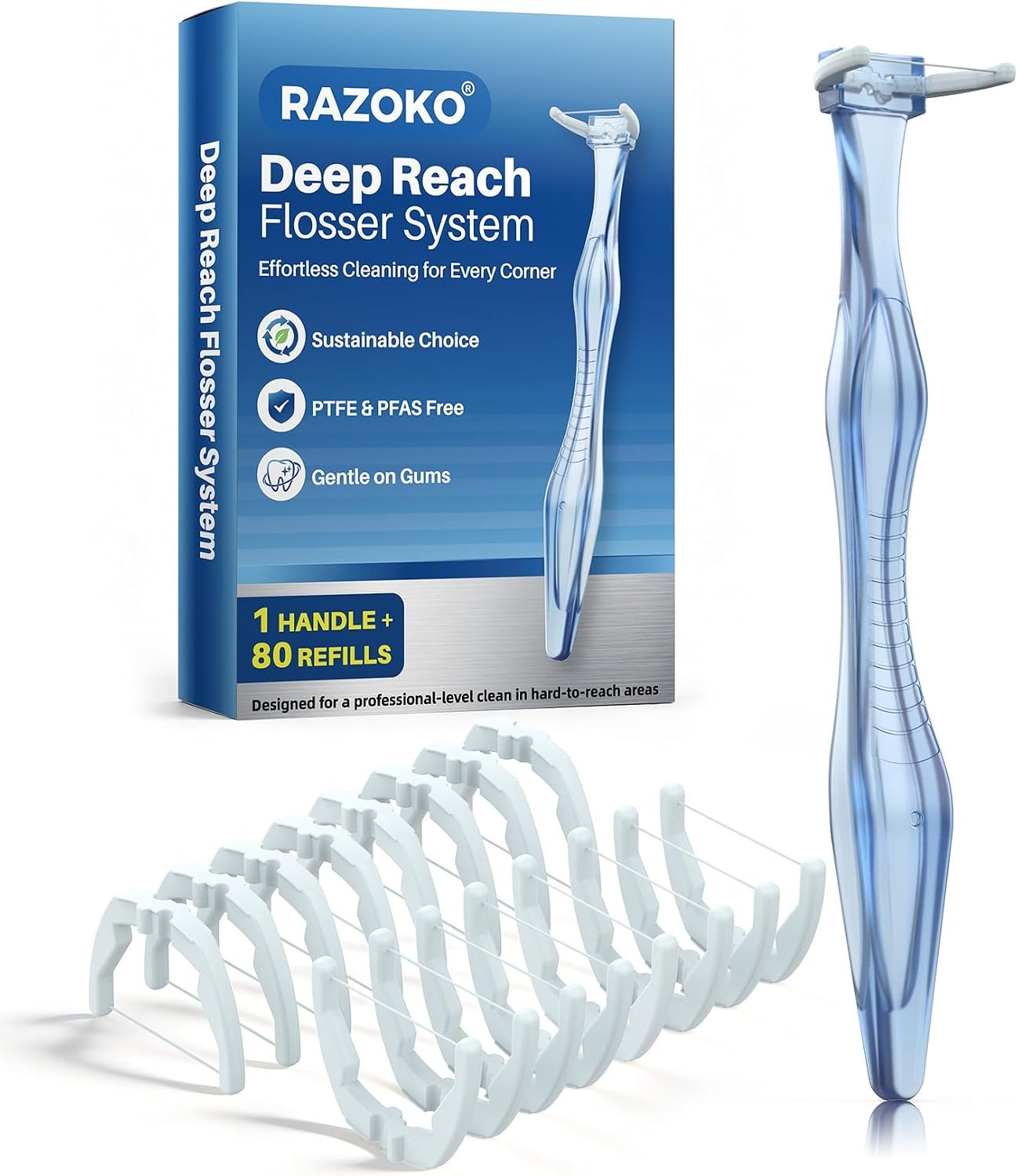 RAZOKO Deep Reach Dental Flosser System
