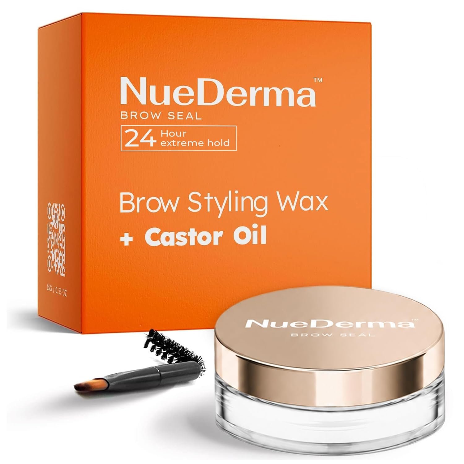 Eyebrow Gel Brow Lamination – Clear Styling Wax, 1 oz with Spoolie