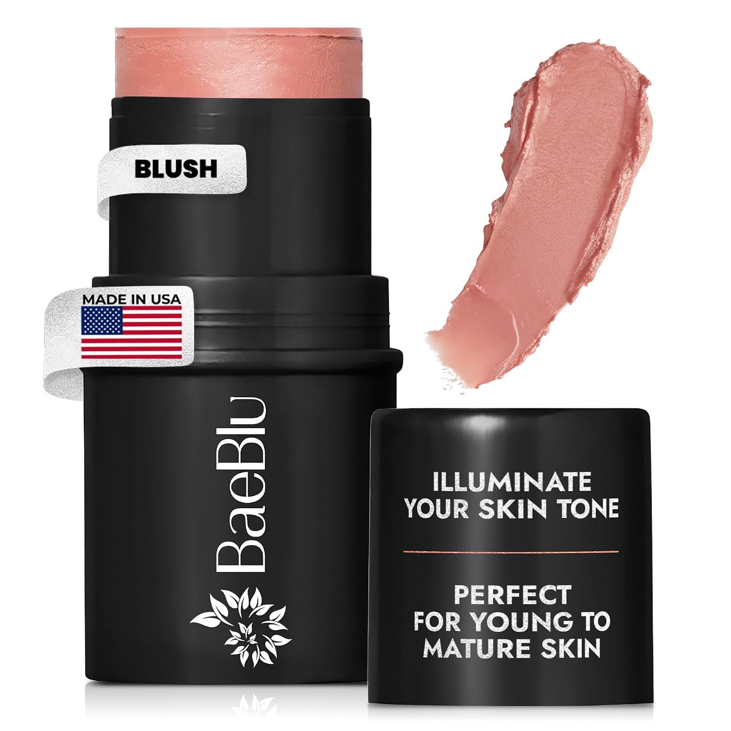 Organic Cream Blush Stick, 100% Natural, Made in USA, Rosé
