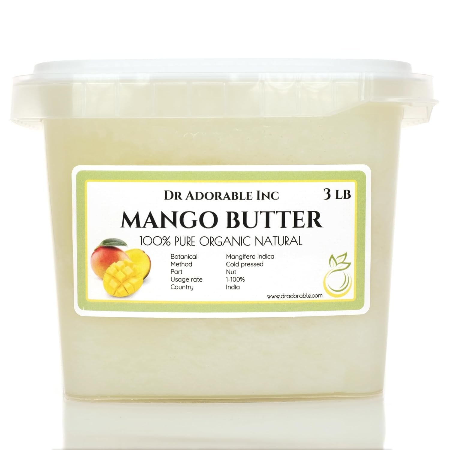 Dr Adorable – 3 lb – Mango Butter – Pure Natural Premium Organic Raw