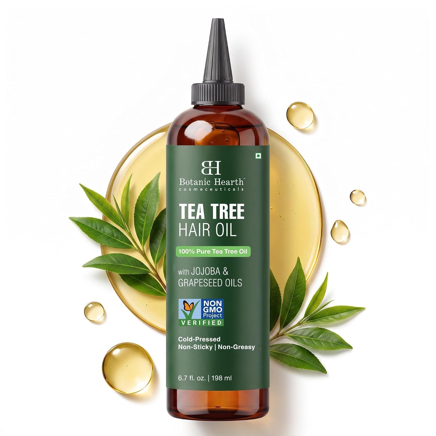 Botanic Hearth 100% Pure Tea Tree Hair Oil For Hair Growth – 6.7 Fl oz